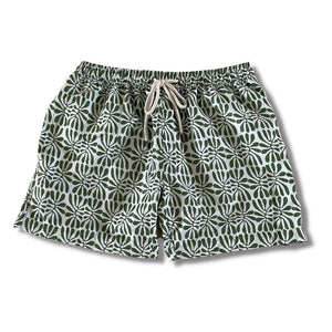 Moshwe Swim Short Green Jungle - African Prints Front View