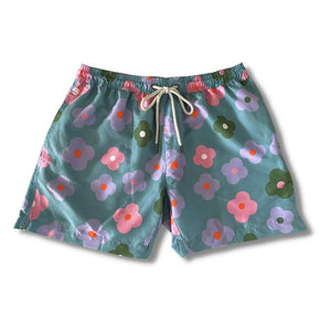 Moshwe Swim Short African Daisy - African Prints Front View