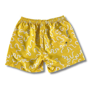 Moshwe Swim Short Yellow Mellow - African Prints Back View